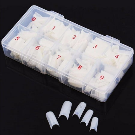 nail tips artificial 500pcs coolmade false tip acrylic natural walmart