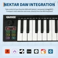 thumbnail image 4 of 25-Key MIDI Keyboard Controller with Velocity Switch Function, OLED Display & DAW Integration, Semitone Transposition and ARP Automatic Accompaniment Function, Best Holiday Gift For Music Lover, 4 of 13