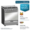 thumbnail image 5 of Estufa Mabe Piso 30 Pulgadas 6 Quemadores Acero Inoxidable con Air Fry DEMA7673CFIX0, 5 of 5