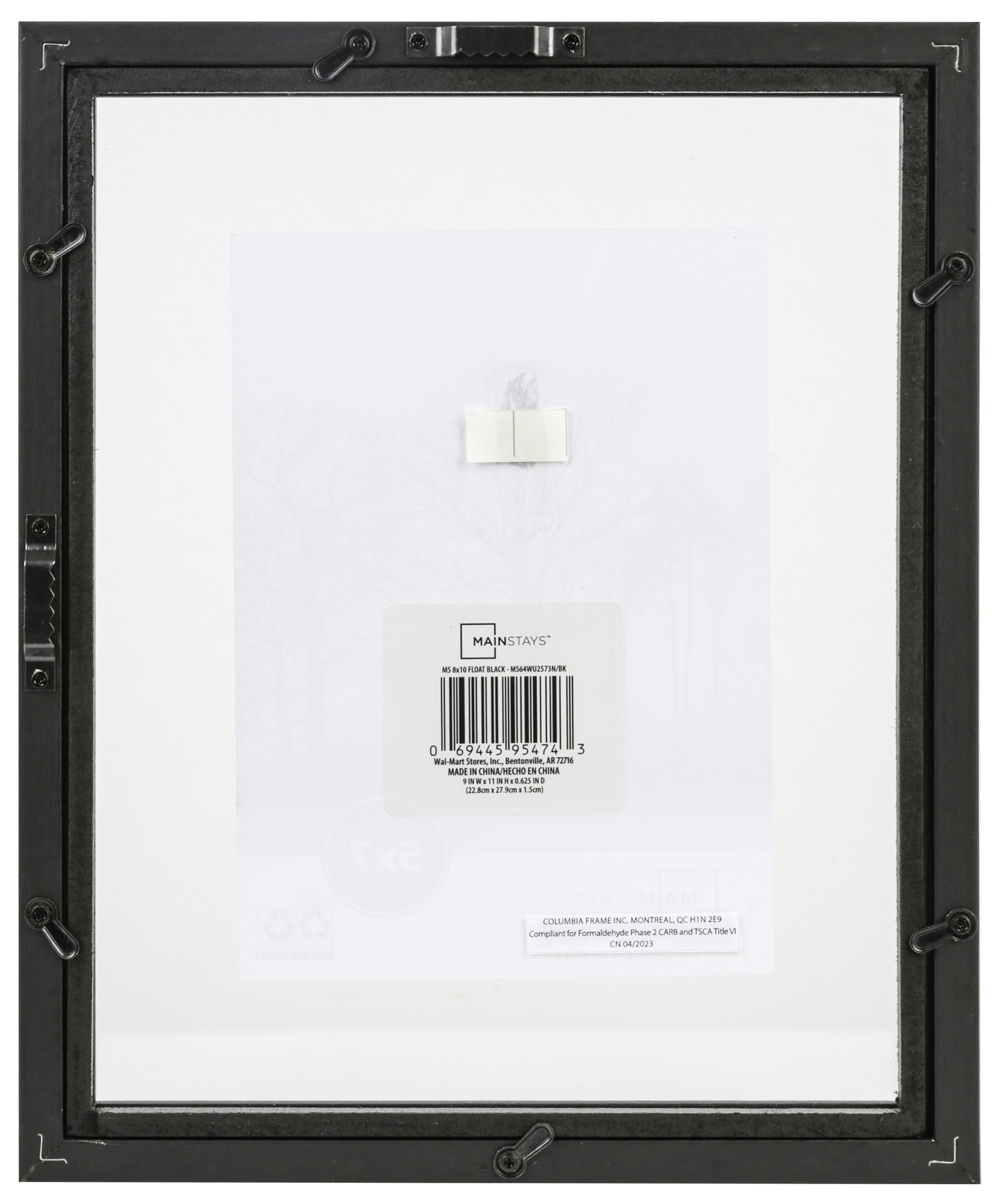 Mainstays Linear Float Picture Frame, Black, 8 x 10 Matted photo 3