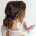 thumbnail image 2 of Unique Bargains 1 Pc Gradient Duckbill Butterfly Hair Clips Hairdo Clip for Home Pink, 2 of 5