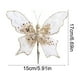 thumbnail image 3 of 1 pieza de decoración para árbol de Navidad con mariposas brillantes, accesorios con clips, flores de Navidad, decoración para bodas y festivales., 3 of 5