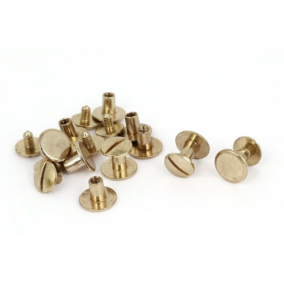 4.5x7mm Brass Plated Binding Chicago Screw Post For Albums Scrapbook 10Pcs