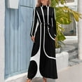 thumbnail image 4 of Diseño geométrico retro 629 Vestido largo Vestidos de ceremonia Vestidos de noche Mujeres, 4 of 5