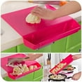 thumbnail image 3 of 3-in-1 Foldable Cutting Board with Storage Basket | Non-Slip Detachable Mat | Removable Vegetable Slots | Plastic Kitchen Prep Board Set 38x38cm, 3 of 4