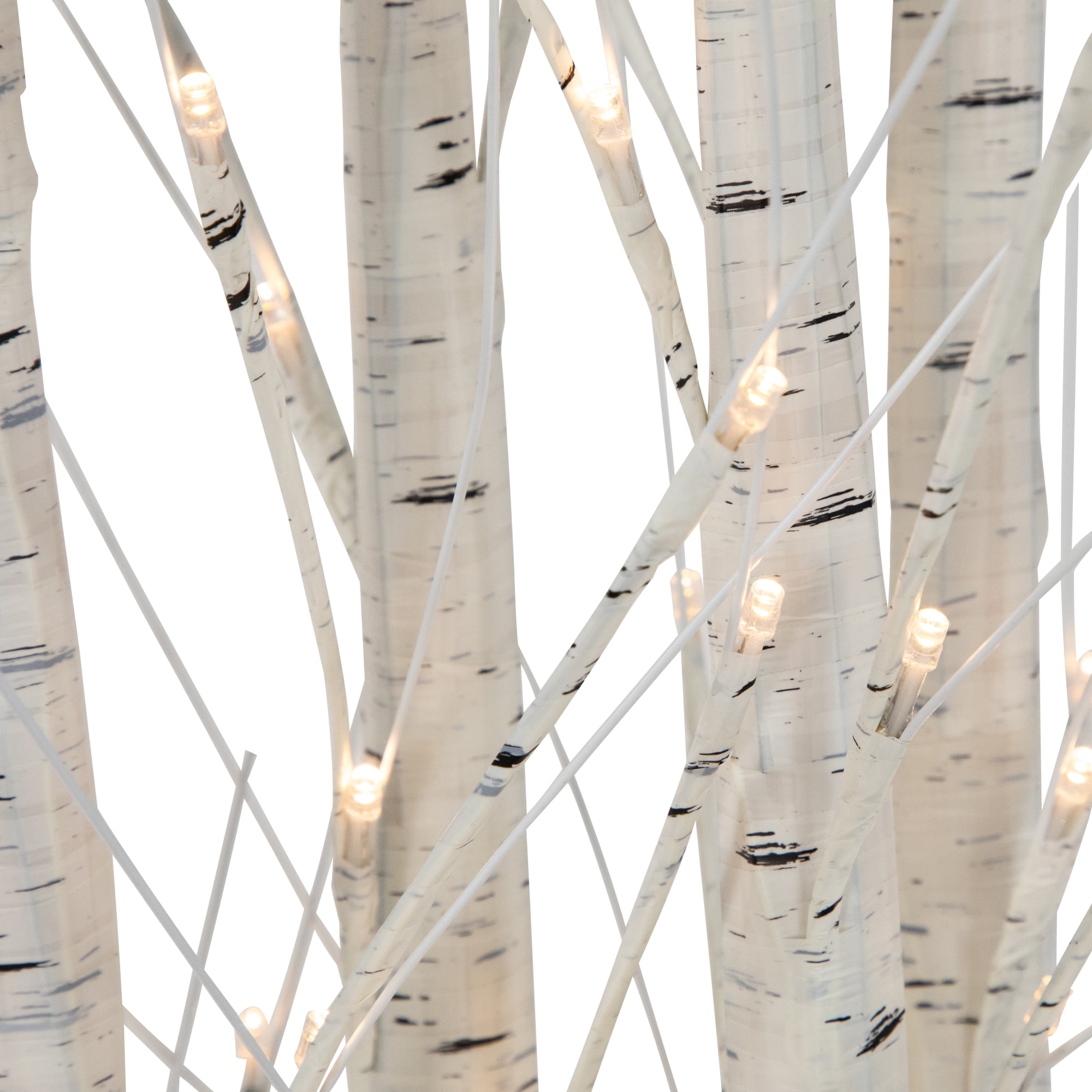 Northlight 4' LED Lighted White Birch Twig Tree Cluster Christmas Decoration