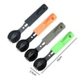 thumbnail image 3 of Spork Para Acampar Al Aire Libre Spork de acero inoxidable con silbato para campamento al aire libre, tenedor, cuchara, vajilla (caqui), 3 of 5