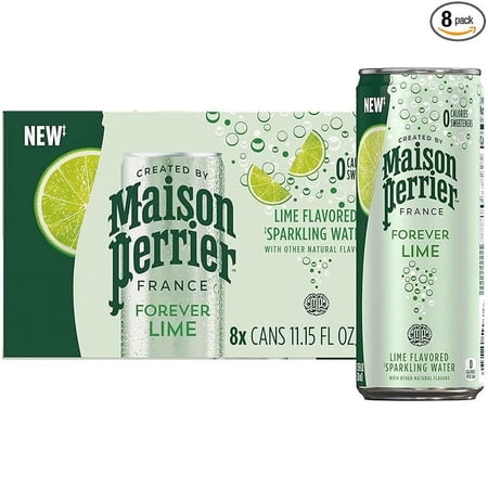 Maison Perrier Forever Lime Flavored Sparkling Water, 11.15 Fl Oz Cans, 8 Count 330 ml