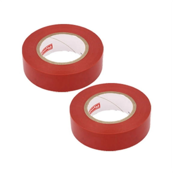 (2 Pack) Plymouth 3900 Red Vinyl Weather Resistant Electrical Tape 3/4" x 60'