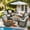 Light Gray, variant on XIZZI 7 Pieces All Weather Outdoor Patio Furniture Sectional Set with Swivel Rocking Chair and Coffer Table, Wicker Outdoor Conversation Sofa Set for Backyard, Porch, Garden-Grey