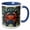 Blue/White, variant on 3drose, Crab William Morris Style Nautical Sea Ocean Botanical Blue Green Red, 11oz Magic Transforming Mug