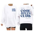 thumbnail image 5 of White Hoodies for Women Cool Aunts Club Sweatshirt: Aunt Crewneck Sweatshirt Auntie Letter Print Long Sleeve Pullover Top Fall Trendy Outfits, 5 of 5