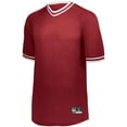 thumbnail image 3 of Holloway Sportswear M Boys Retro V-Neck Baseball Jersey Scarlet/White 221221, 3 of 4