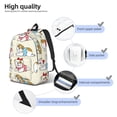 thumbnail image 4 of Honeii Cute Bull Dog Print Canvas College Laptop Backpack, Durable Rucksack Travel Notebook Bag School Backpack Book Bag for Men Women-Medium, 4 of 7
