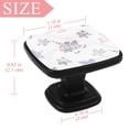 thumbnail image 3 of 4 Pcs Square Cabinet Handle Cupboard Knob Drawer Pulls Handle Unicorn Drawer Knobs with Screws Furniture Decoration, 3 of 5