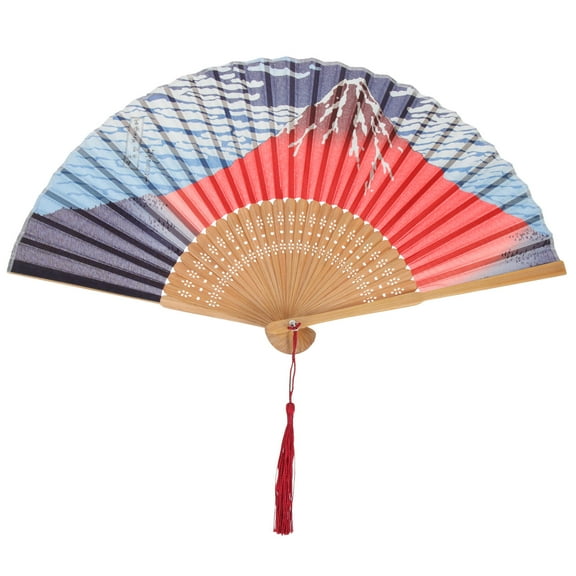 NICEXMAS Japanese Hand Fan Foldable Folding Hand Fan Bamboo 1Pcs for Party Decor