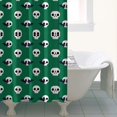 thumbnail image 4 of Green Skull Bat Pattern Shower Curtain 36"x72" ,Bathroom Decorative Shower Curtains Set with 12 Hooks,Modern Waterproof Washable Shower Curtain, 4 of 6