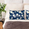 thumbnail image 3 of Pofeuu Daisies Flowers Print Satin Pillowcase for Hair and Skin Pillow Cases, Silk Pillow Cases, Soft Cooling Pillow Covers, 20x30 Inches（Pillow core not included）, 3 of 7
