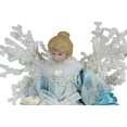 thumbnail image 4 of Windy Hill Collection 14" Inch Standing Aqua Angel Christmas Tree Topper or Table Top 148510, 4 of 4