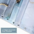 thumbnail image 4 of Abstract Marble Shower Curtain, Blue Ombre Shower Curtains Set with 12 Hooks, Decor Waterproof Bathroom Curtain, 72x84, 4 of 6