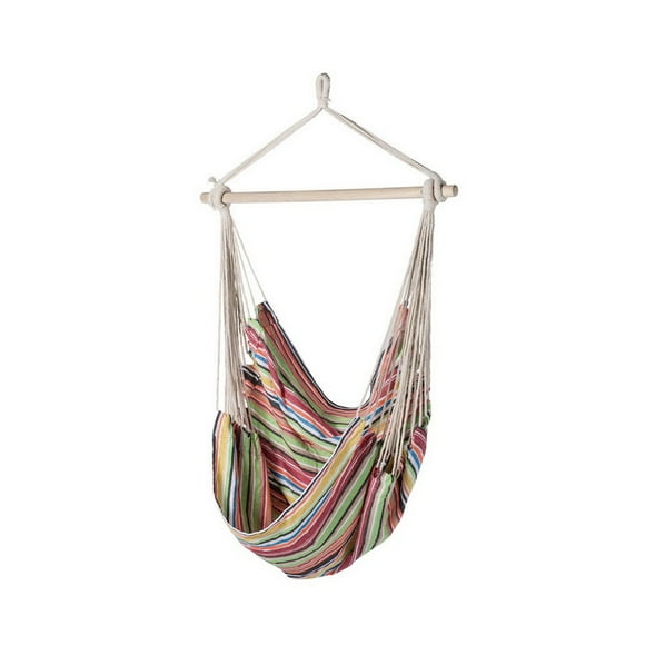 Island Retreat NU6907 Chaise Balançoire en Forme de Bungalow Boho Breeze - Rayure Multi-Sable