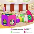 thumbnail image 2 of 5pc Kids Play Tent for Toddler with 1 Baby Ball Pits, 2 Baby Crawl Tunnels, 2 Pop Up Tents, Indoor Outdoor Playhouse Toys for Boys/Girls, Gift Target Game with 4 Dart Balls, 2 of 7