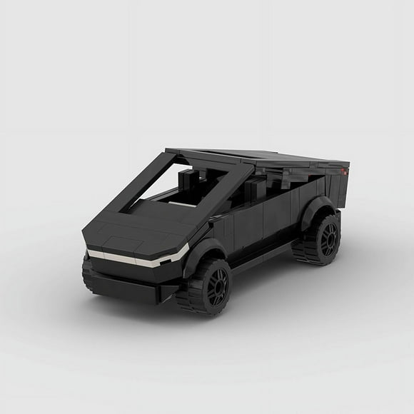 Tesla CyberTruck Black Edition: LEGO-Compatible Electric Car Building Brick Kit - 196 Pieces