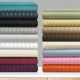 thumbnail image 3 of Superior 1500 Thread Count Stripe Sheet Set, Twin, Orange, 3 of 3