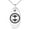 Silver, variant on Stainless Steel Shibata Samurai Crest Engraved Small Oval Charm Pendant Necklace