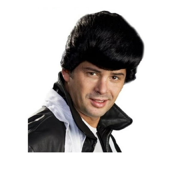 Elvis Pompadour Wig - 50's 60's - Black - Deluxe Costume Accessory - Adult Teen