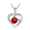 Garnet, variant on 1CT Pass Tested D Color Moissanite Heart Necklace for Women Wedding S925 Silver Silver Pendant
