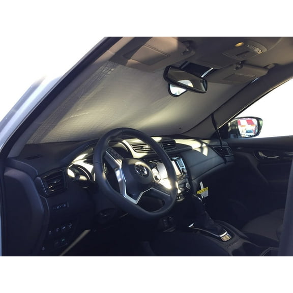 HeatShield, The Original Windshield Sun Shade, Custom-Fit for Nissan Rogue SUV w/ Sensor 2016, 2017, 2018, 2019, 2020, Silver Series