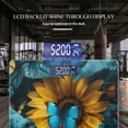 thumbnail image 3 of High Precision Body Weight Scale Smart Bathroom Scales with Large LCD Display(400lbs),Decorative for Bedroom-Sunflowers Surrounded By Butterflies, 3 of 4