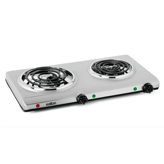 Salton Portable Double Cooktop - Stainless Steel