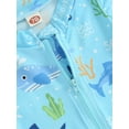thumbnail image 2 of Bslissey Toddler Baby Boys Rash Guard Swimsuit Cute Print Short Sleeve Zipper Bathing Suit Infant Crew Neck One Piece Swimwear Summer Beach Wear 3M 6M 12M 18M 24M 3T, 2 of 9