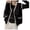 Black, variant on Fashionable Women's Pearl Buckle Vest Lightweight Outerwear High End Coat Elegant Age Reducing Style