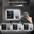 thumbnail image 3 of Wall Mounted Rectangle Led Bathoom Vanity Mirror Dimmable Frameless Backlit Lighted Wall Mirror With Anti-fog and Memory Function, 3 of 7