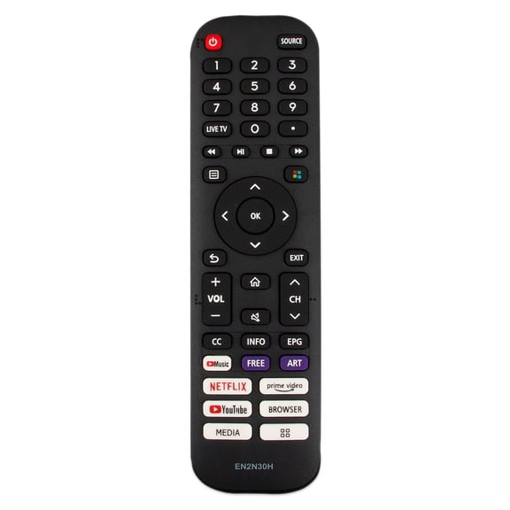 EN2N30H Replacement Remote Control, Fit for Hisense UHD LED 4K Smart TV EN2D30H 50A7300F 55A7300F 55A7500F 65A7300F 43H6G 50H6G 55H6G 65H6G