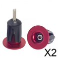 thumbnail image 1 of 2x2Pcs Piezas De Tapones De Extremo De Manillar De Bicicleta Tapas De Extremo De Manillar Para Bicicleta De Carretera Rojo, 1 of 8