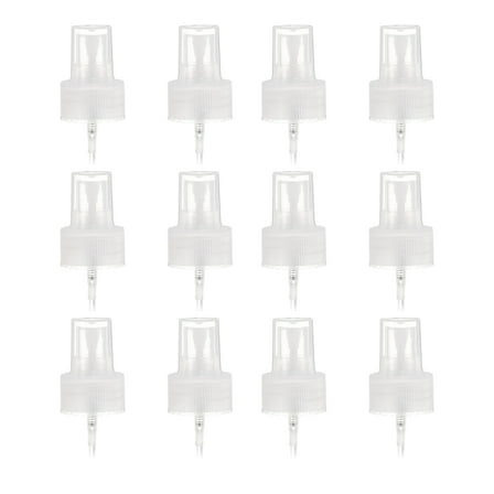 12 Pcs Clear Spray Top, 28/410 Fine Mist Sprayer Reusable Replacement Spray Bottle Pump Plastic Top