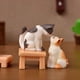 thumbnail image 3 of Micro paisaje creativo de dibujos animados lindo simulación gatito animal muñeca decoraciones de mano accesorios de escritorio pequeños adornos, 3 of 6