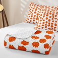 thumbnail image 4 of Erosebridal HDaub Quilt King for Girls, Vertical Blot Print King Coverlet Set, Orange White, 3 Pieces, 4 of 7
