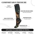 thumbnail image 3 of Lsque Lotus Leaf Starry Sky Guinea Pig Pattern Sport Compression Socks for Men & Women 15-20 mmHg Knee High Nurse Pregnant Running Medical and Travel Athletic, 3 of 6