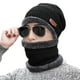 thumbnail image 1 of Gorro de invierno unisex NQ con bufanda de terciopelo cálida para el cuello, 1 of 3