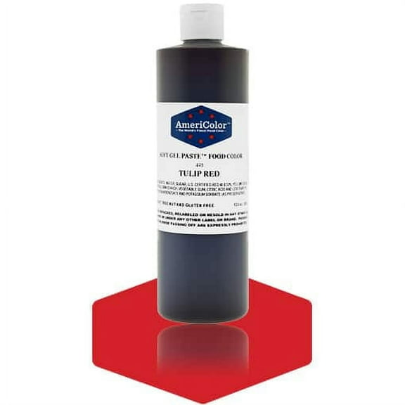 AmeriColor, Soft Gel Paste Food Color, Tulip Red 13.5 oz
