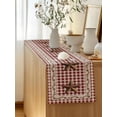 thumbnail image 5 of Table Runner 72 Inches Long for Kitchen Dining, Brown Western Texas Star Vintage Dresser Scarf Farmhouse, Dining Table Decorations for Wedding/Parties, Rustic Farmhouse Red Plaid 18 x 72 In, 5 of 8