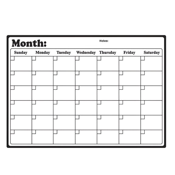 CCOCC Dry Erase Fridge Magnetic Calendar Easily Clean Strong Magnet Whiteboard Calendar for To-Do List and Daily Tasks Magnetic Whiteboard for Fridge