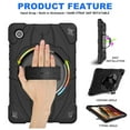 thumbnail image 4 of Dteck Case for Samsung Galaxy Tab A8 10.5-inch (SM-X200/X205),Heavy Duty 3-Layer Protection Rotating Stand Case Shockproof Armor Hard Cover with Shoulder Strap for Galaxy Tab A8 10.5-inch,Black, 4 of 7