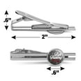 thumbnail image 3 of Bah Humbug Christmas Funny Round Tie Bar Clip Clasp Tack Silver Color Plated, 3 of 5