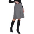 thumbnail image 4 of Falda de tartán de cuadros de cintura alta hasta la rodilla para oficina de mujeres Inspire Chic L 1, 4 of 5
